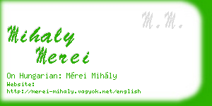 mihaly merei business card